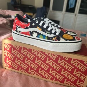 Vans Black and Red Sneakers Classic Skate Style